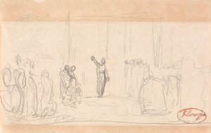 Possibly a Crowd Before a Prophetess by George Romney