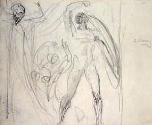 Satan, Sin and Death by George Romney