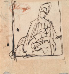 Seated Woman, Possibly with a Child by George Romney