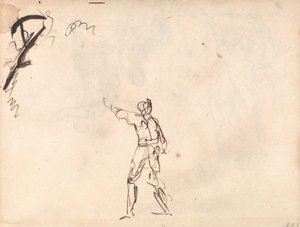 Standing Figure with Arm Upraised