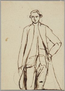 Standing Male Figure, Left Hand to Hip, Portrait Study by George Romney