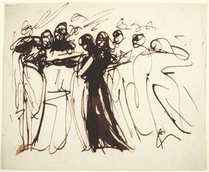 Standing Figures Gathered Together by George Romney