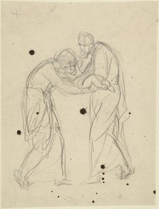 Standing Male and Female Figures Holding Infant by George Romney