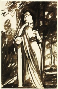 Standing Woman at a Stele by George Romney