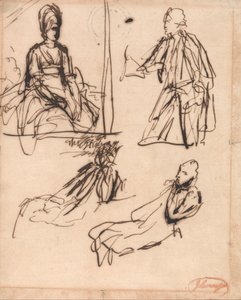Studies for Portraits of a Man and a Woman by George Romney