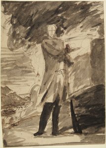 Study for a Full-Length Portrait of a Man Holding a Gun by George Romney