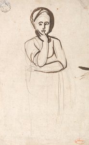 Study of a Pensive Woman by George Romney