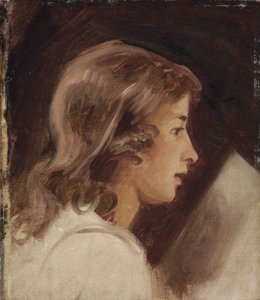 Study of a Boy Reading, in Profile