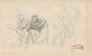 Three Kneeling Figures by George Romney