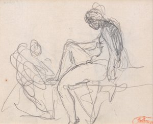 Two Figures: Probably for the Bath of Diana