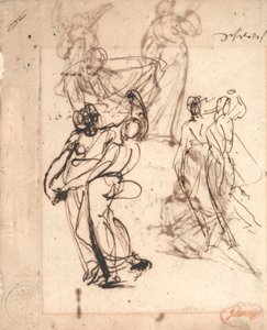 Two Studies of Couples Dancing by George Romney