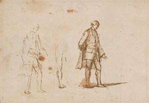 Two Studies of a Male Figure by George Romney