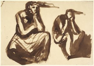 Two Studies of Medea Contemplating the Murder of Her Children by George Romney