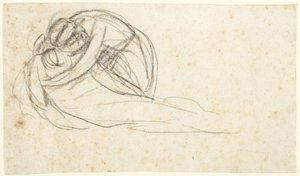 Woman Embracing Reclining Figure (verso: lower half of two standing figures) by George Romney
