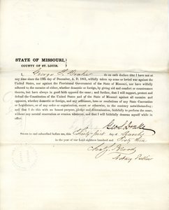 Loyalty oath of George S. Drake of Missouri, County of St. Louis