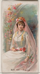 May Day, France, from the Holidays series N80 for Duke brand cigarettes by George S. Harris and Sons