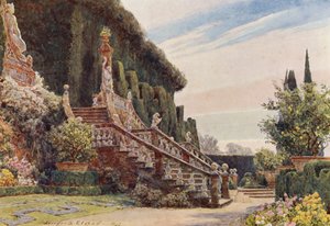 Italian Gardens: The Great Stairway, Villa Garzoni by George Samuel Elgood