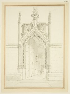 Doorway of Vestry Room of St Mary Redcliffe, c.1812 by George Shepherd
