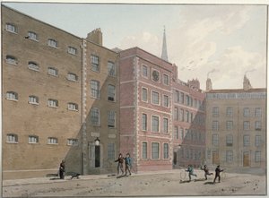 View of the Quadrangle at Bridewell, City of London by George Shepherd