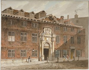 West front of Blackwell Hall, King Street, City of London by George Shepherd