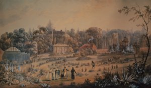 The Gardens at Battlesden House Bedfordshire by George Sidney Shepherd