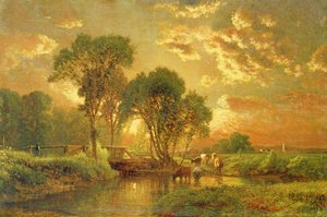 Medfield, Massachusetts by George Snr. Inness