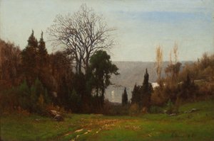 Opposite the Palisades by George Snr. Inness