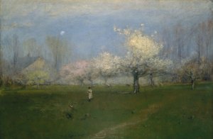 Spring Blossoms, Montclair, New Jersey by George Snr. Inness