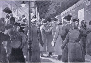 Czar Bidding Farewell to Officers of the Imperial Guard