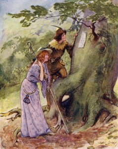 Ganymede and Aliena were strangely surprised to find the name of Rosalind carved on the trees? by George Soper