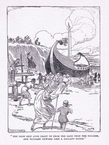 The good ship Argo leapt up from the sand upon rollers and plunged forward like a gallant horse, from The Heroes published by George Allen and Unwin 1929 by George Soper