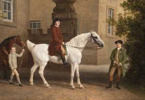 William Henry Cavendish Bentinck, 3rd Duke of Portland in Front of Welbeck Abbey Riding Stables (Detail)