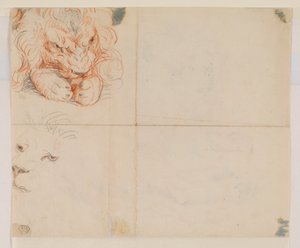 Head and paws of a lion, verso, 18th or 19th century by George Stubbs