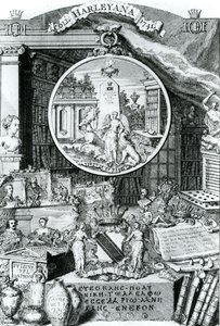 Bookplate of Lord Harley by George Vertue