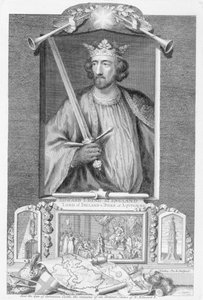 Edward I (1239-1307) King of England from 1272, after the remains of a statue, engraved by the artist by George Vertue