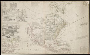 Map of North America, c. 1720 by George Vertue