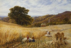 Harvest Time Near Holmbury Hill, Surrey by George Vicat Cole