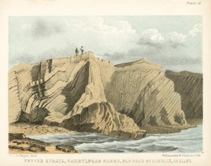 Curved Strata, Garrylucas Shore, Old Head of Kinsale, Ireland by George Victor Du Noyer