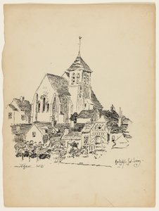 Church at Montigny-Sur-Loing, France by George Washington Maher