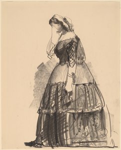 Lady of 1860 - The Actress by George Wesley Bellows