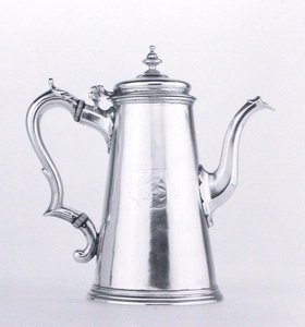 Coffee pot (silver) by George Wickes