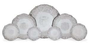 Salvers, The Leinster Service by George Wickes