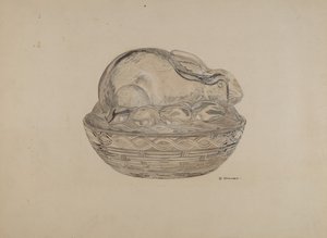Covered Rabbit Dish by George Yanosko