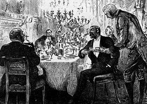 An Upper Class Family at the Table by George du Maurier