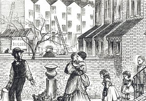 Rapid urban expansion and Jerry-building by George du Maurier