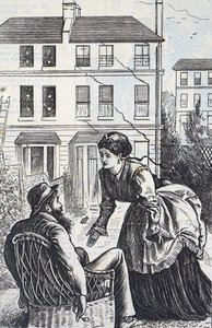 Cartoon commenting on rapid urban expansion and Jerry-building by George du Maurier