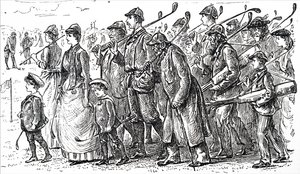 The growing popularity of golf by George du Maurier