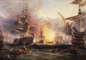 The bombardment of Algiers, 27 August 1816 by George the Elder Chambers