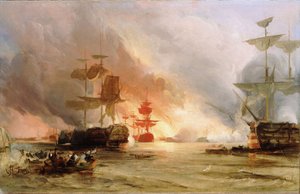 The bombardment of Algiers, 27 August 1816 by George the Elder Chambers
