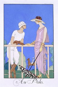 At Polo by Georges (after) Barbier